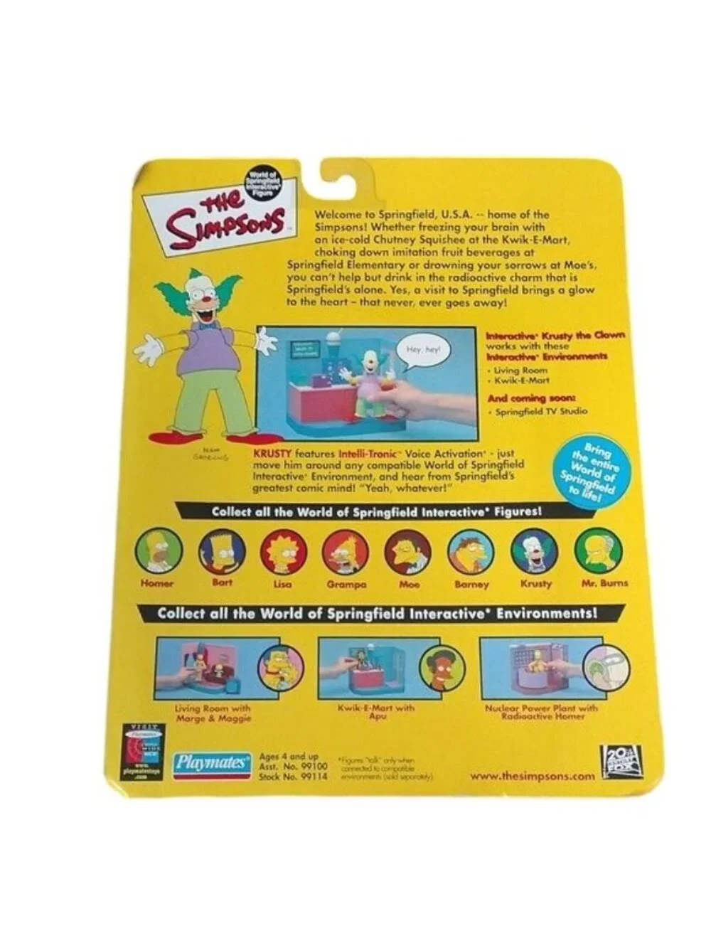 Playmates World of Simpsons Krusty, Bumblebee Man + Cletus Figures, set of 3